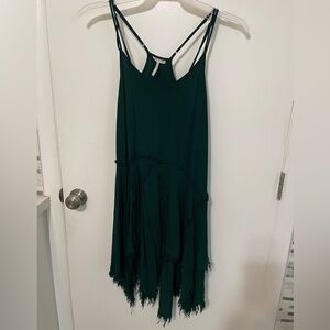 Intimately Free People Emerald
Green layered Uneven Tattered up slip dress XS